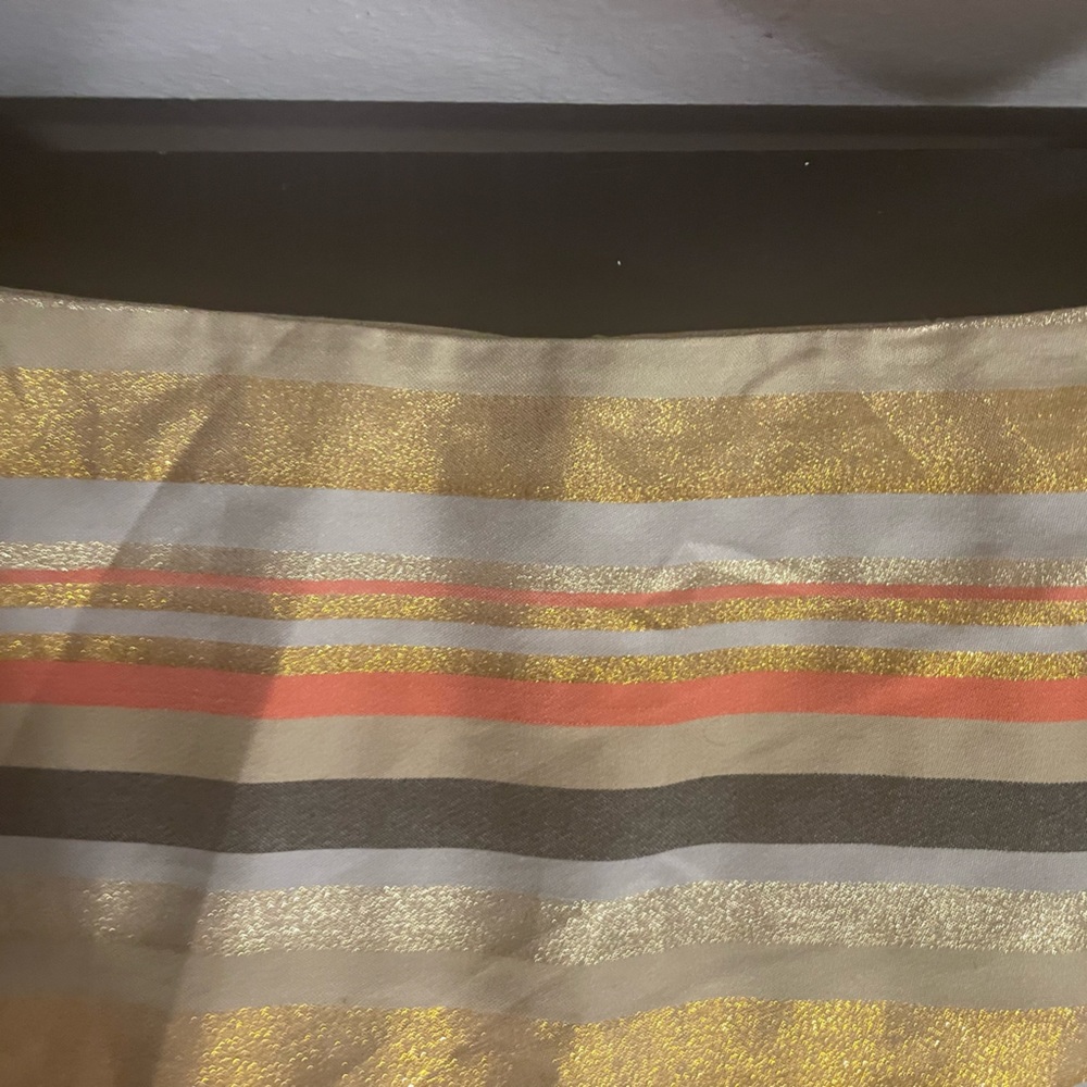 J. Crew NEW WITH TAGS! Shimmer Stripe Skirt Sz-8 - Picture 7 of 8
